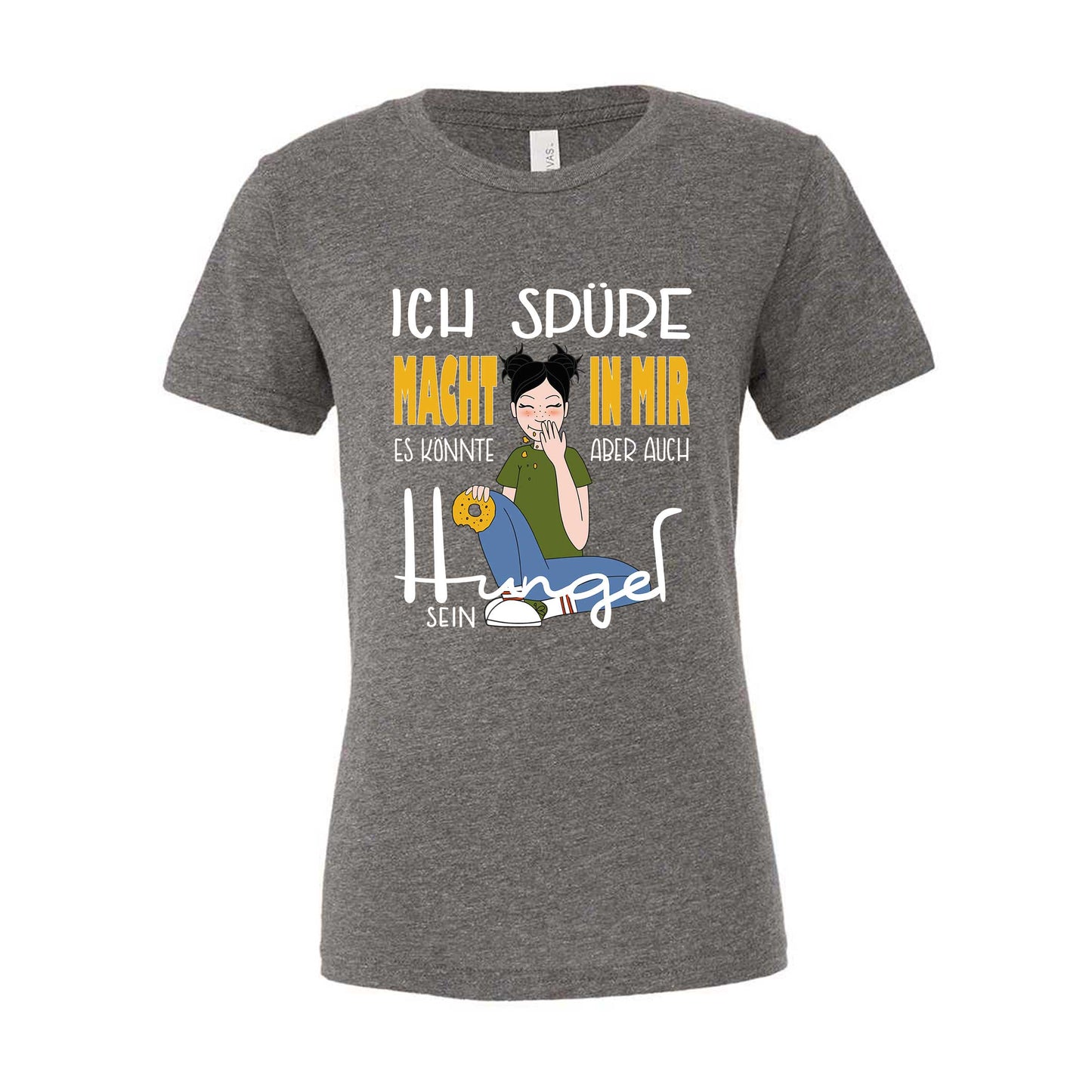 Kinder T-Shirt "Macht" (grau)