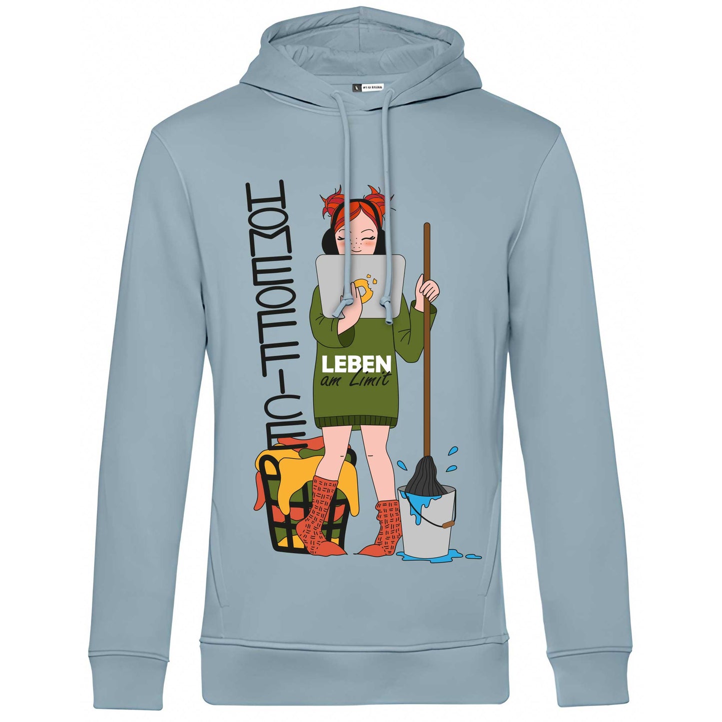 Hoody "Home Office" (blue fog)