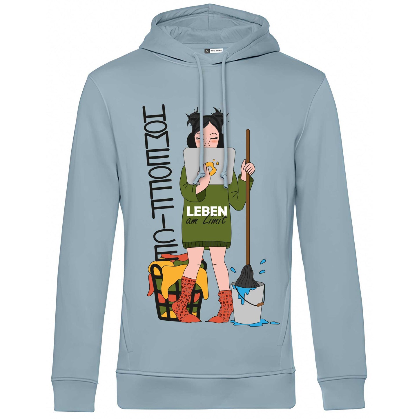 Hoody "Home Office" (blue fog)