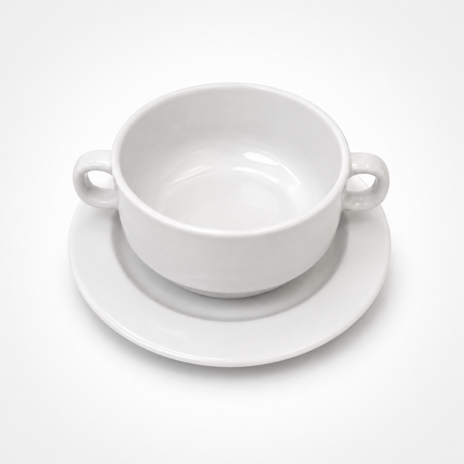 Suppentasse mit Untertasse, 28 cl